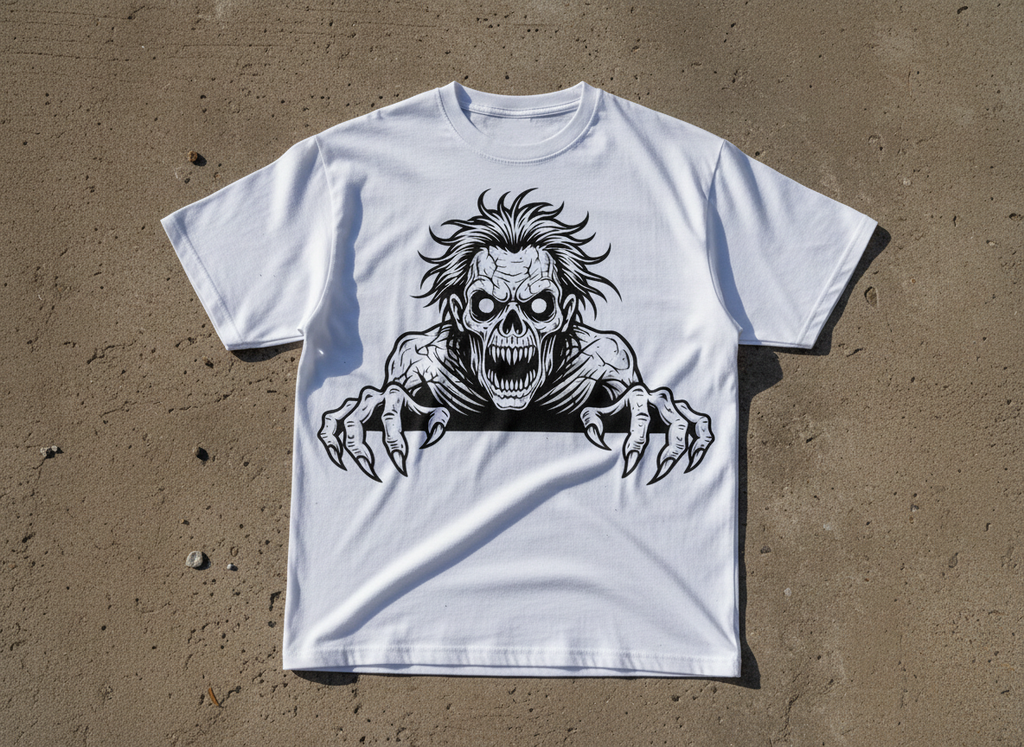 Bite Me Zombie Tee | Grunge Streetwear Graphic Shirt | Dark Aesthetic Oversized