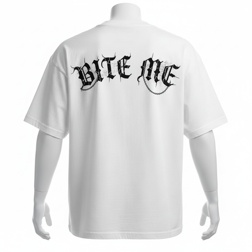 Bite Me Shadowreaper Graphic T-Shirt | Horror Streetwear Shirt | Goth Oversized Tee