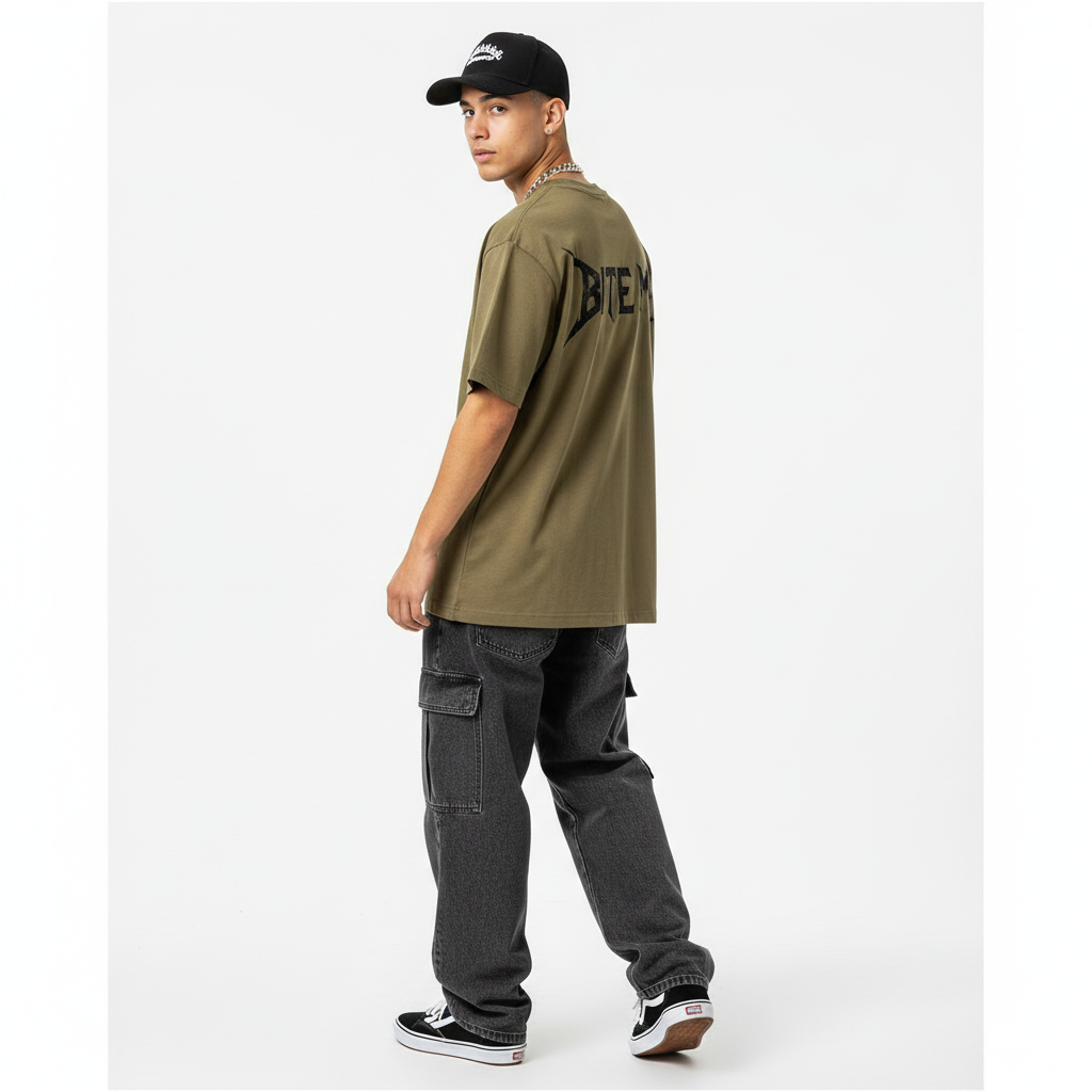 Bite Me Zombie Tee | Grunge Streetwear Graphic Shirt | Dark Aesthetic Oversized