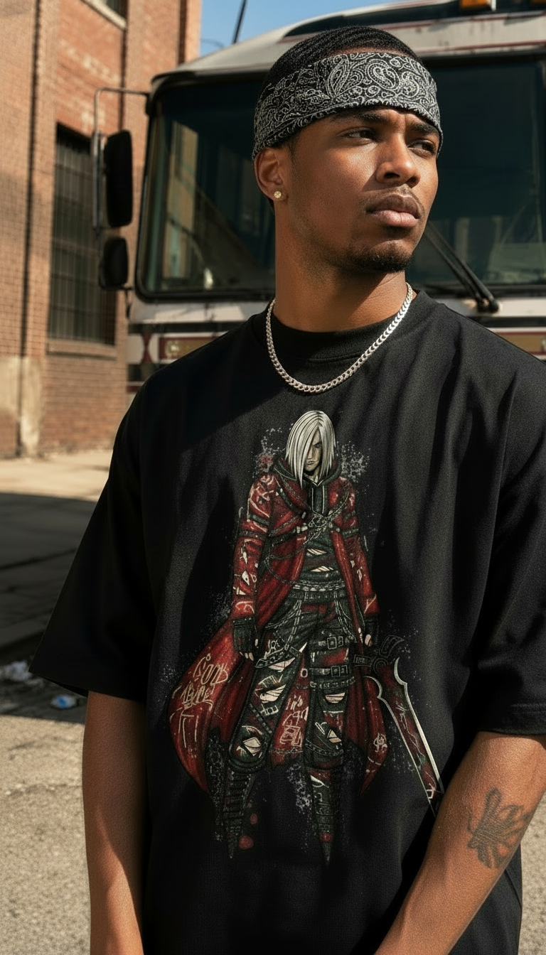 Hell Born Bite Me Graphic Tee | Horror Streetwear Shirt | Goth Oversized Tee