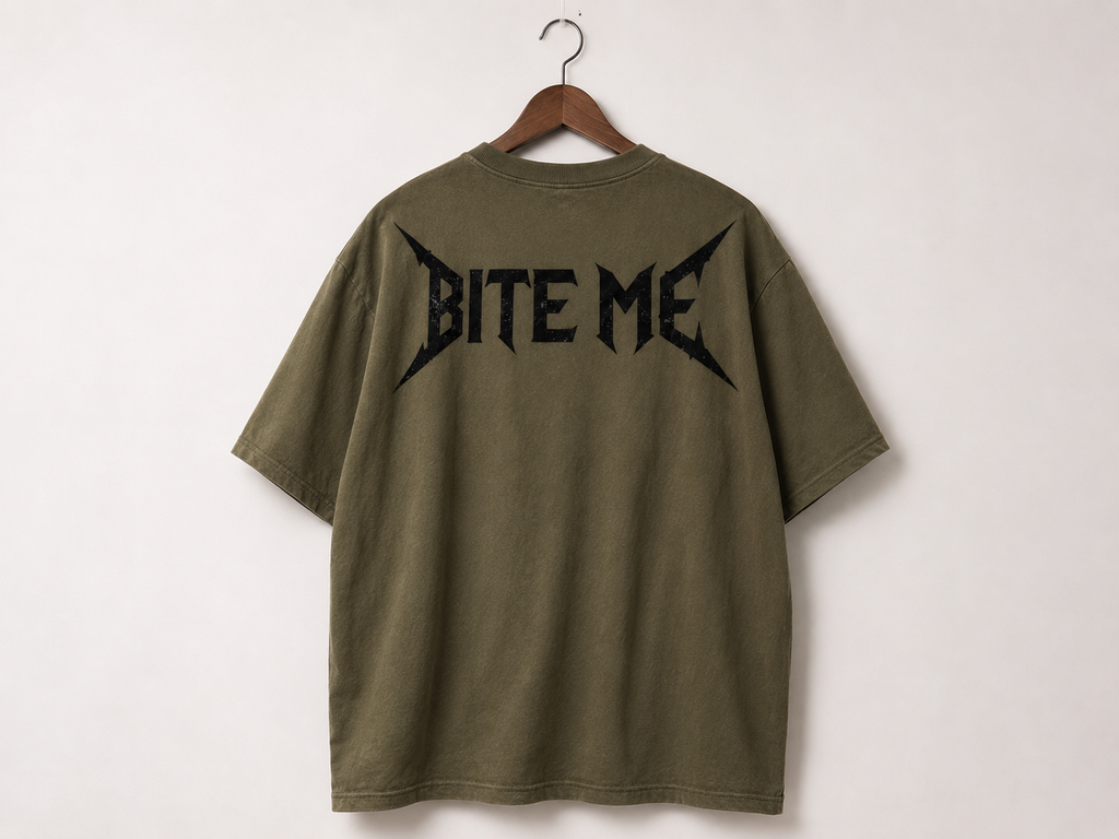 Bite Me Zombie Tee | Grunge Streetwear Graphic Shirt | Dark Aesthetic Oversized