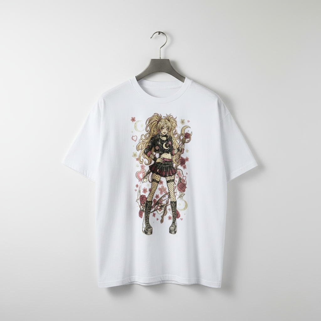 Gothic Kawaii Eat Me Graphic Tee | Anime Punk Girl Streetwear Shirt | Goth Oversized Tee