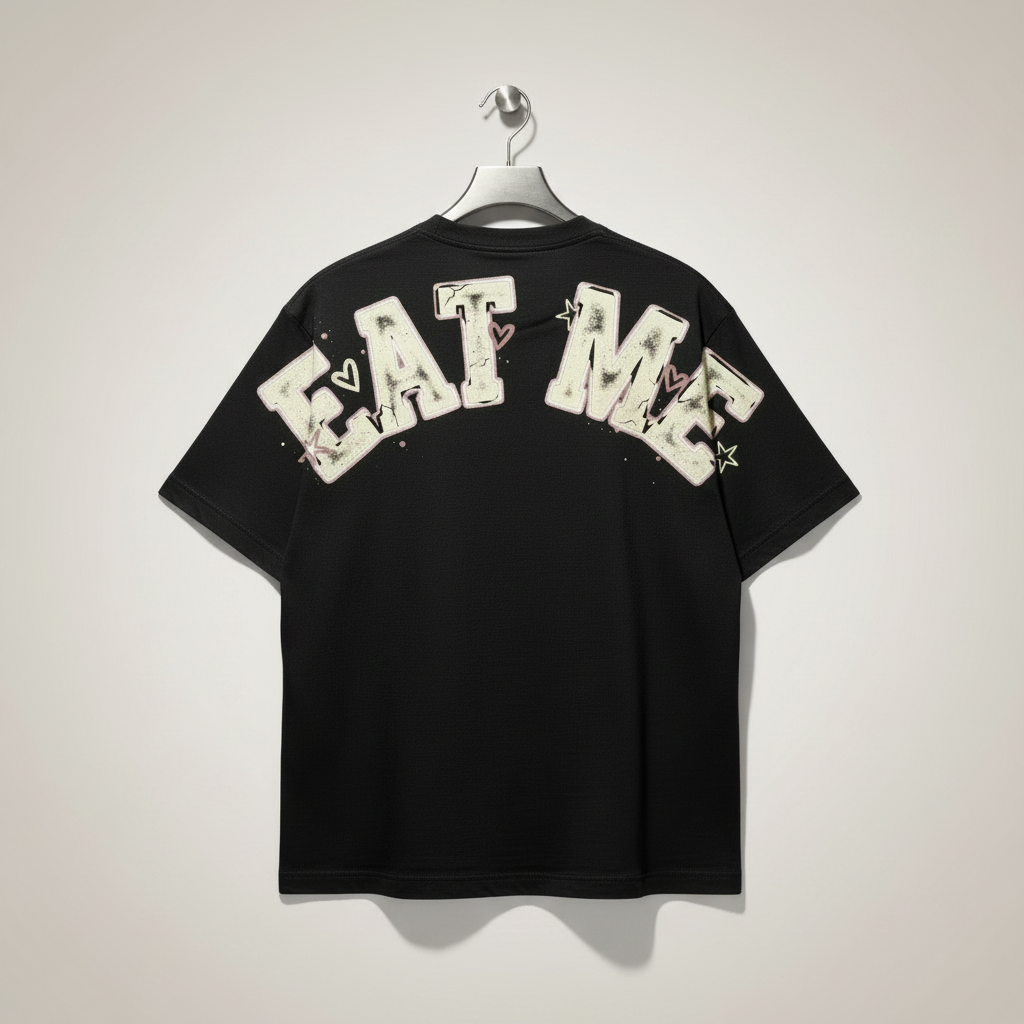 Dark Magical Girl Eat Me T-Shirt | Goth Anime Streetwear Shirt | Kawaii Gothic Oversized Tee