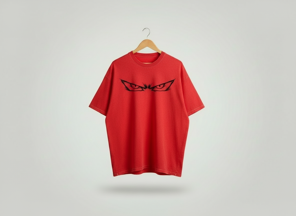 Bite Me T-Shirt | Demon Eyes Graphic Streetwear Shirt | Goth Oversized Tee