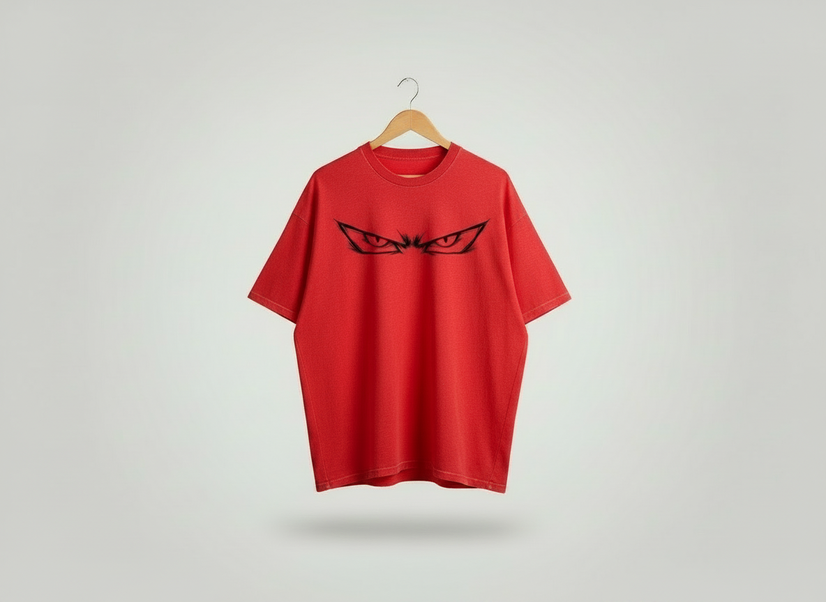 Bite Me T-Shirt | Demon Eyes Graphic Streetwear Shirt | Goth Oversized Tee