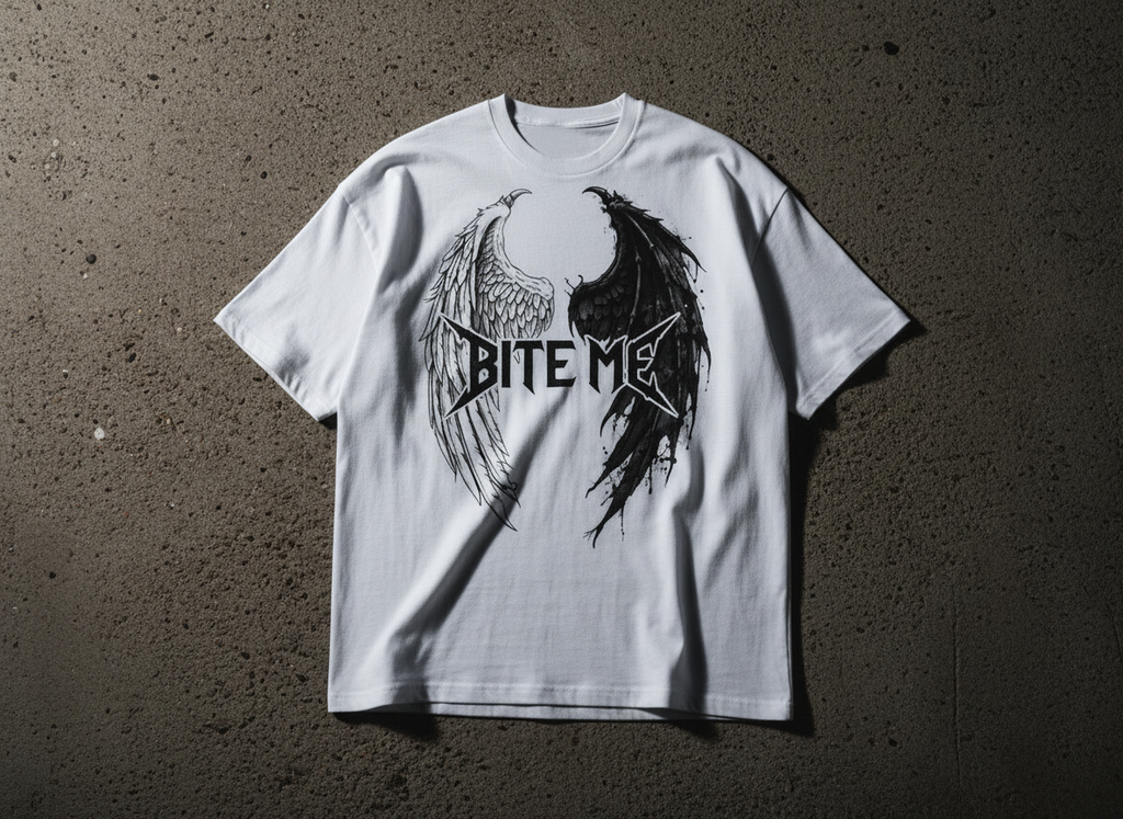 Born From Angels But Raised By The Devil | Gothic Streetwear Shirt | Goth Oversized Tee