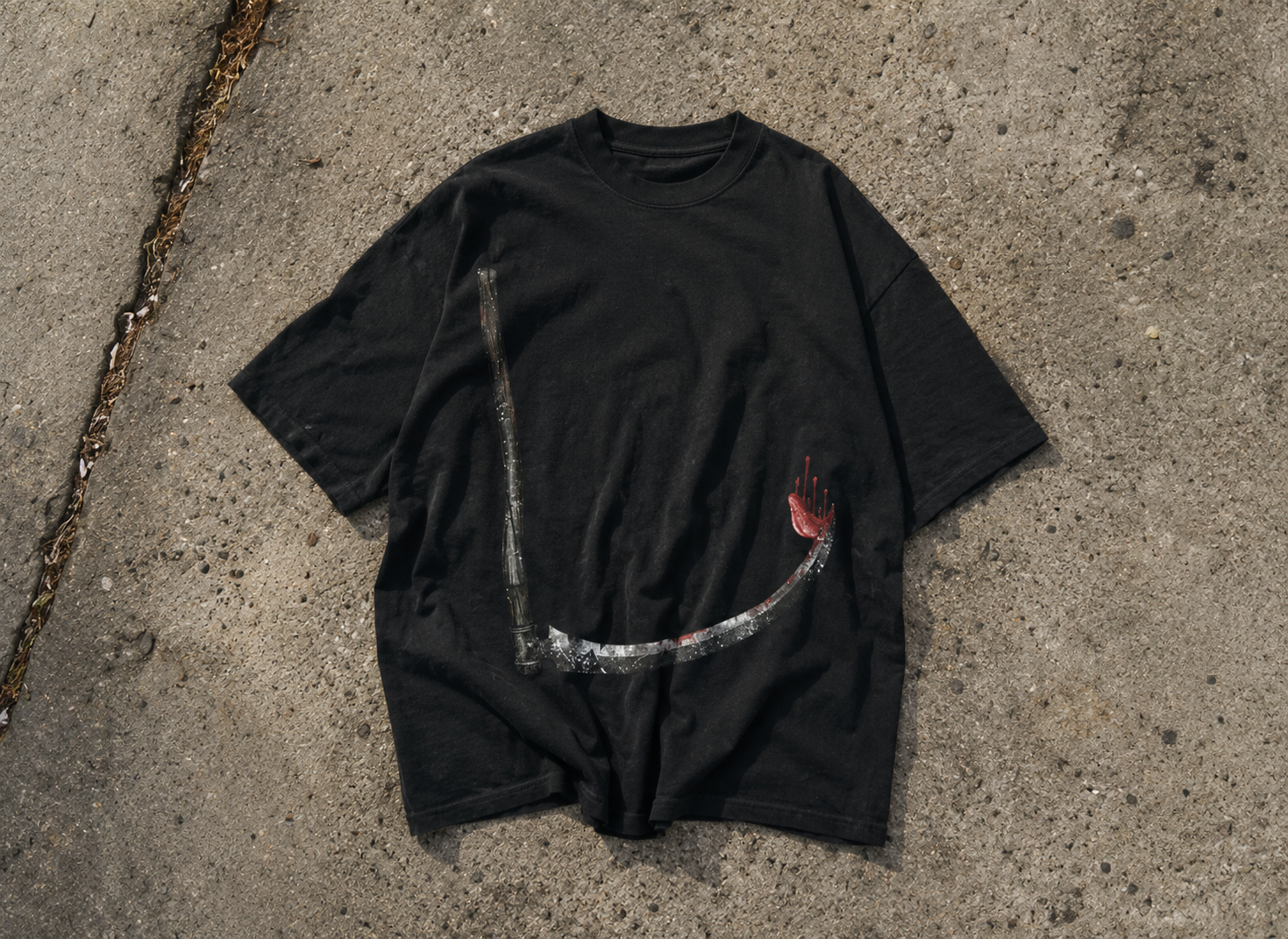 Bite Me Shadowreaper Graphic T-Shirt | Horror Streetwear Shirt | Goth Oversized Tee