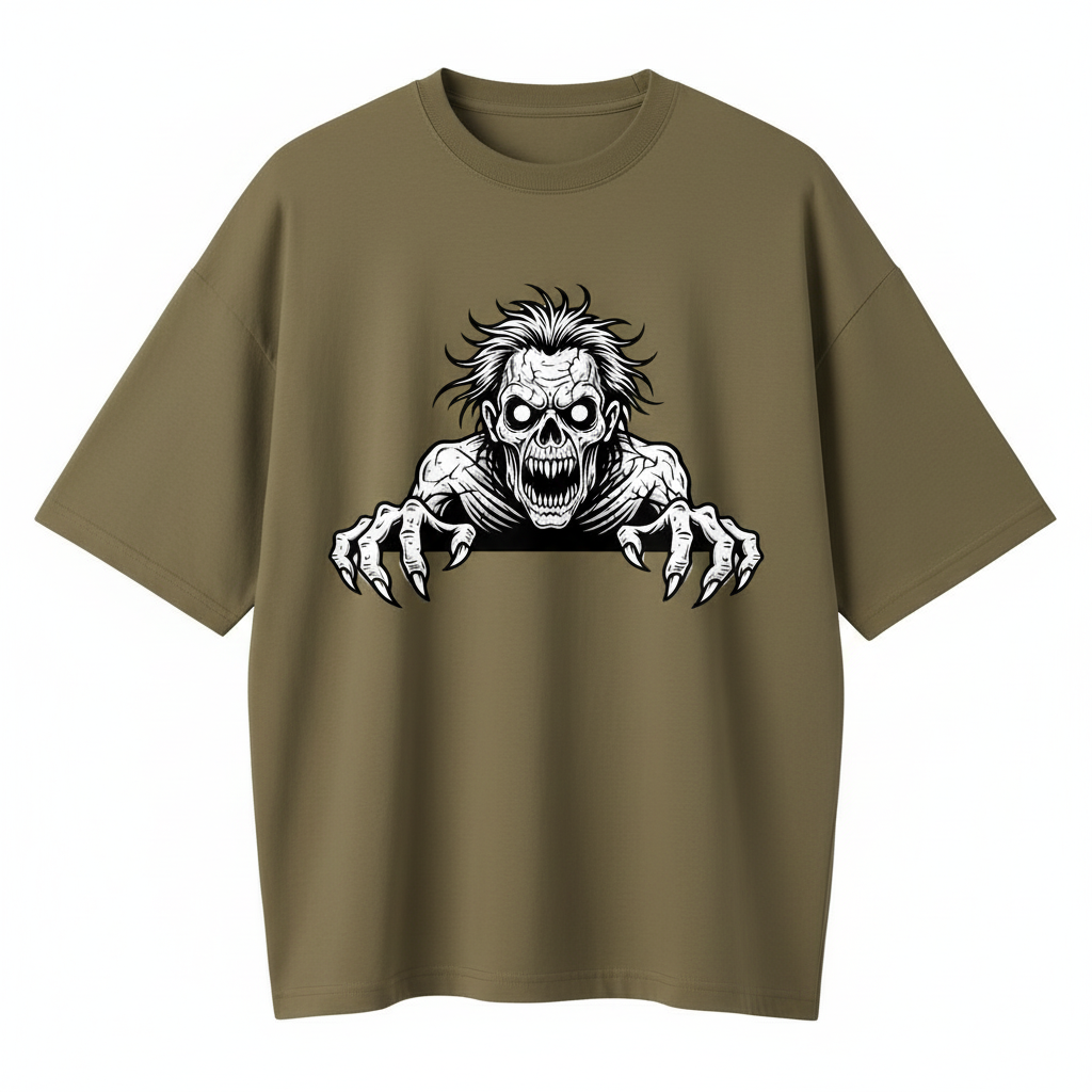 Bite Me Zombie Tee | Grunge Streetwear Graphic Shirt | Dark Aesthetic Oversized