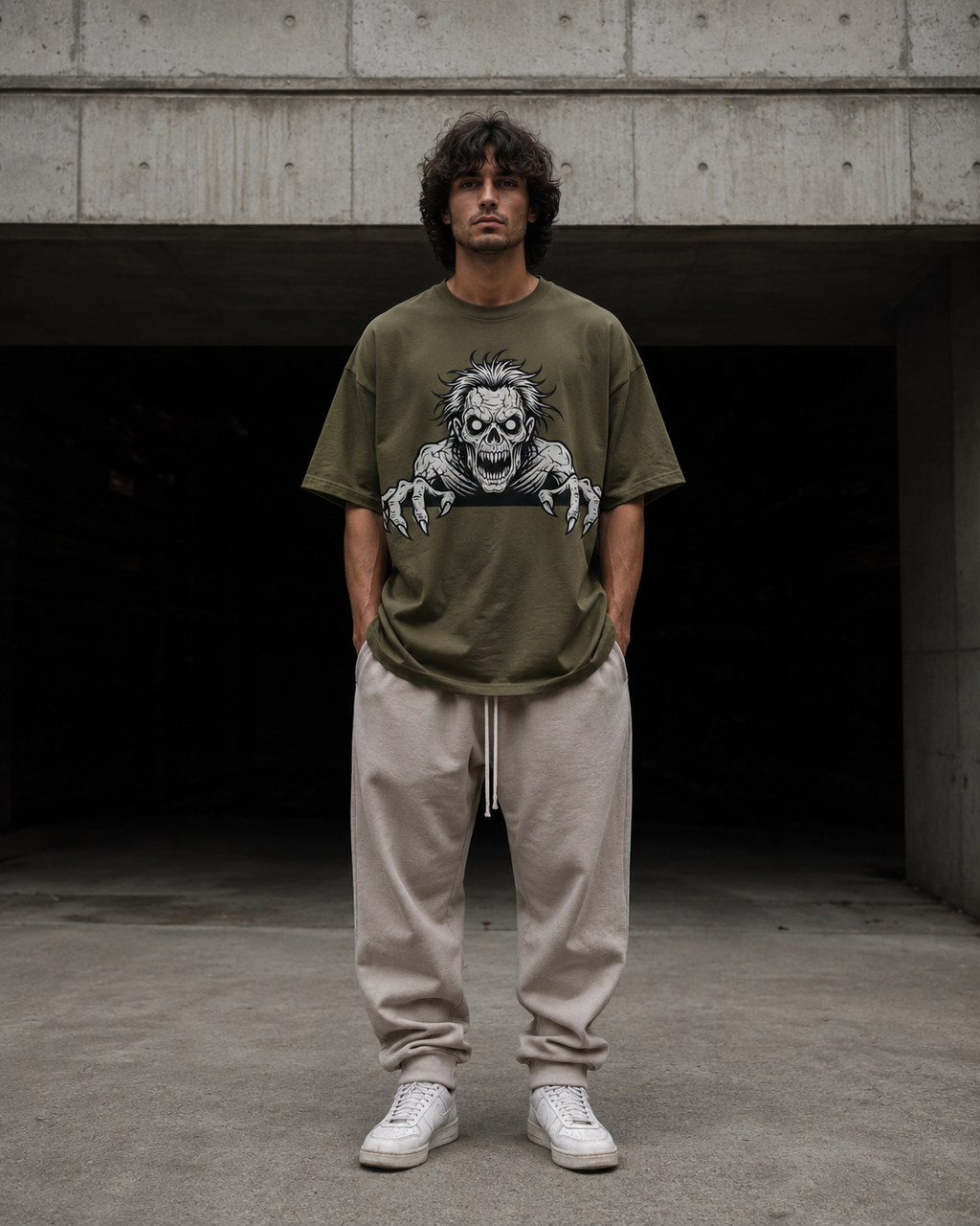 Bite Me Zombie Tee | Grunge Streetwear Graphic Shirt | Dark Aesthetic Oversized