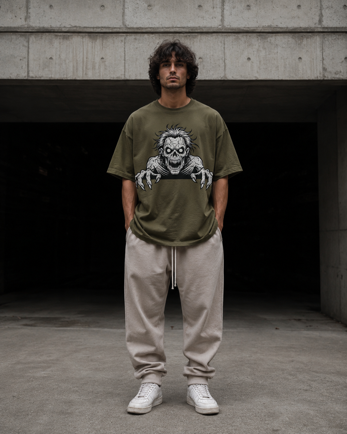 Bite Me Zombie Tee | Grunge Streetwear Graphic Shirt | Dark Aesthetic Oversized