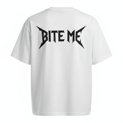 Bite Me T-Shirt | Demon Eyes Graphic Streetwear Shirt | Goth Oversized Tee