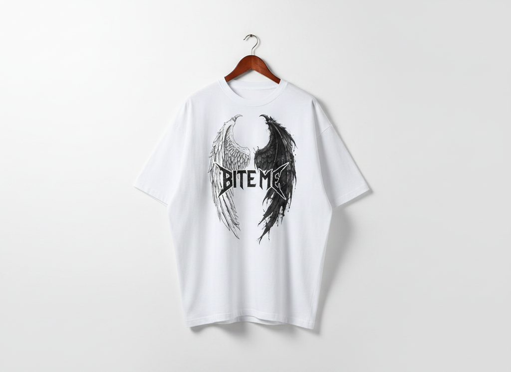 Born From Angels But Raised By The Devil | Gothic Streetwear Shirt | Goth Oversized Tee