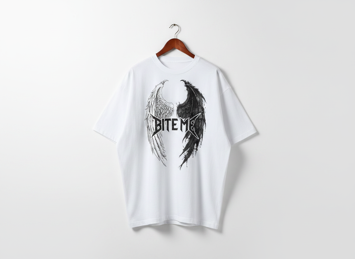Born From Angels But Raised By The Devil | Gothic Streetwear Shirt | Goth Oversized Tee